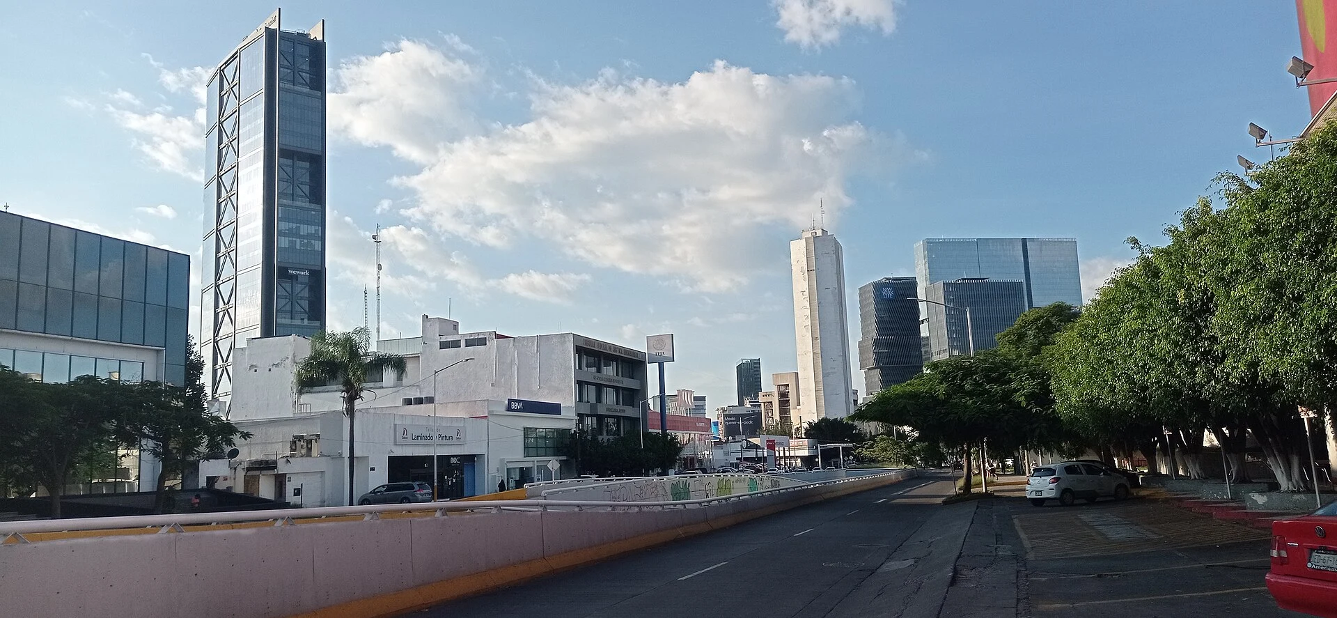 Corredor de avenida de las Américas, Guadalajara. Fotografía de 2021.